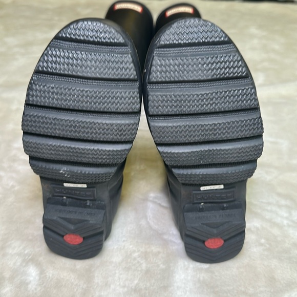 Hunter Matte Black Original Tall Rubber Welly Rain Boots Size 5 - Picture 8 of 10